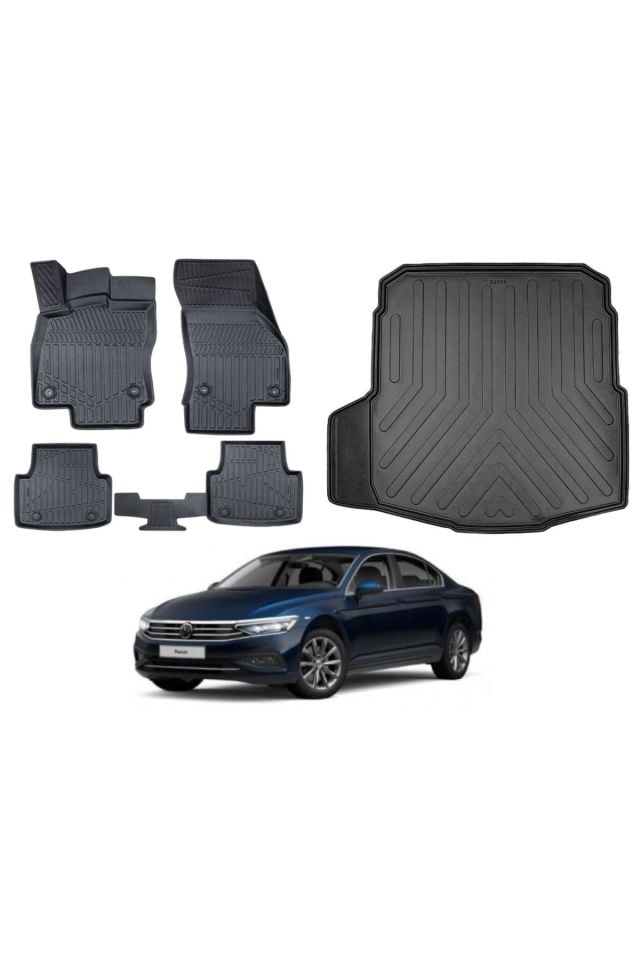 Volkswagen Passat B8 İmpression 2018 Model Bagaj Havuzu Paspas Takımı Eva Serisi
