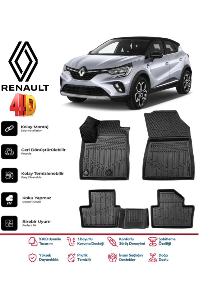 Renault Captur 2023 Model 4D Havuzlu Paspas