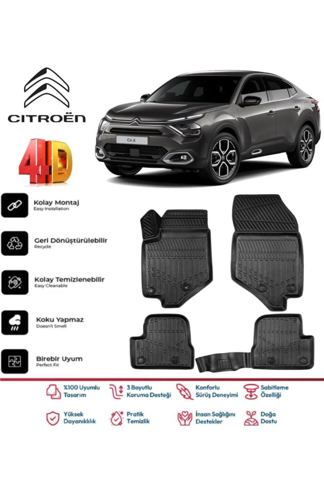 Citroen C4X 2025 Model 4D Havuzlu Paspas