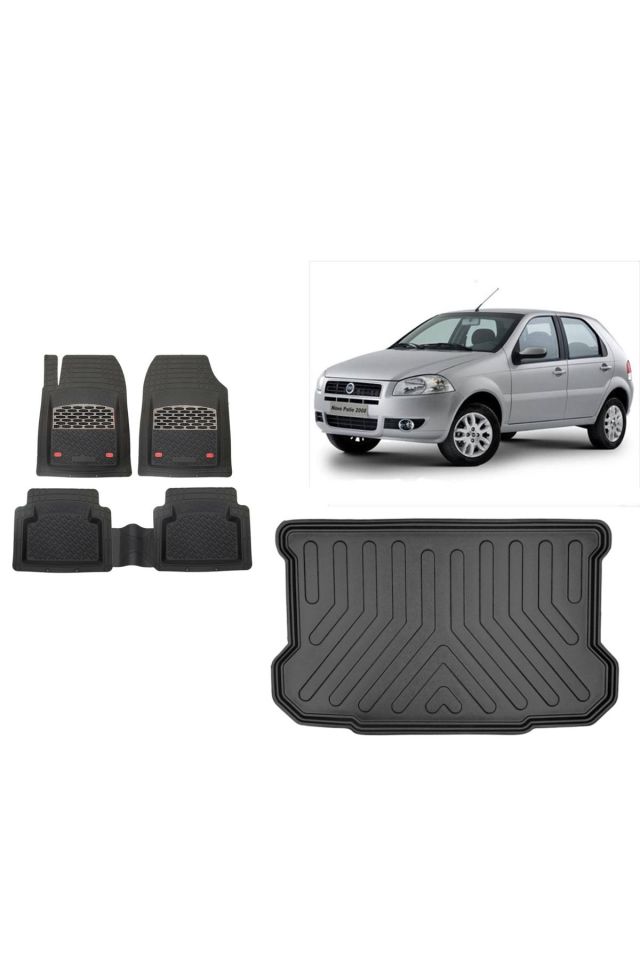 Fiat Palio 2005 Model 3D Bagaj Havuzu+3D Havuzlu Safir Karbon Kromlu Paspas