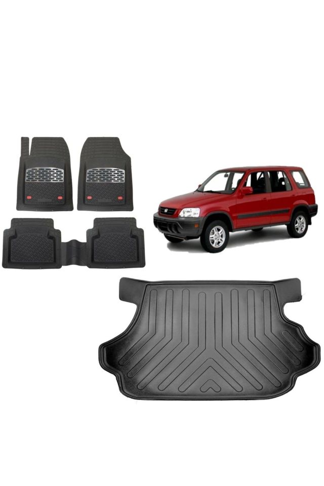 Honda CR-V 1995 Model 3D Bagaj Havuzu+3D Havuzlu SSafir Karbon Kromlu Paspas
