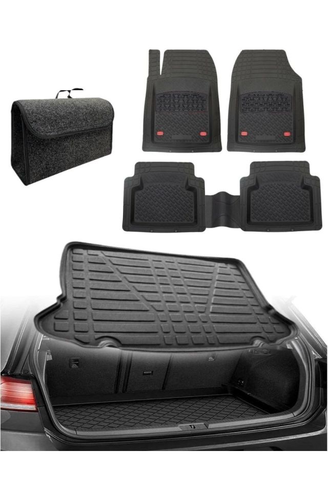 Mercedes C Seri W203 Stw 2001-2007 Bagaj Havuzu+3d Safir Siyah Havuzlu Paspas