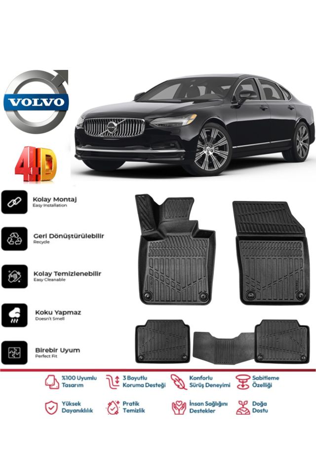 Volvo S90 2022 Model 4D Havuzlu Paspas