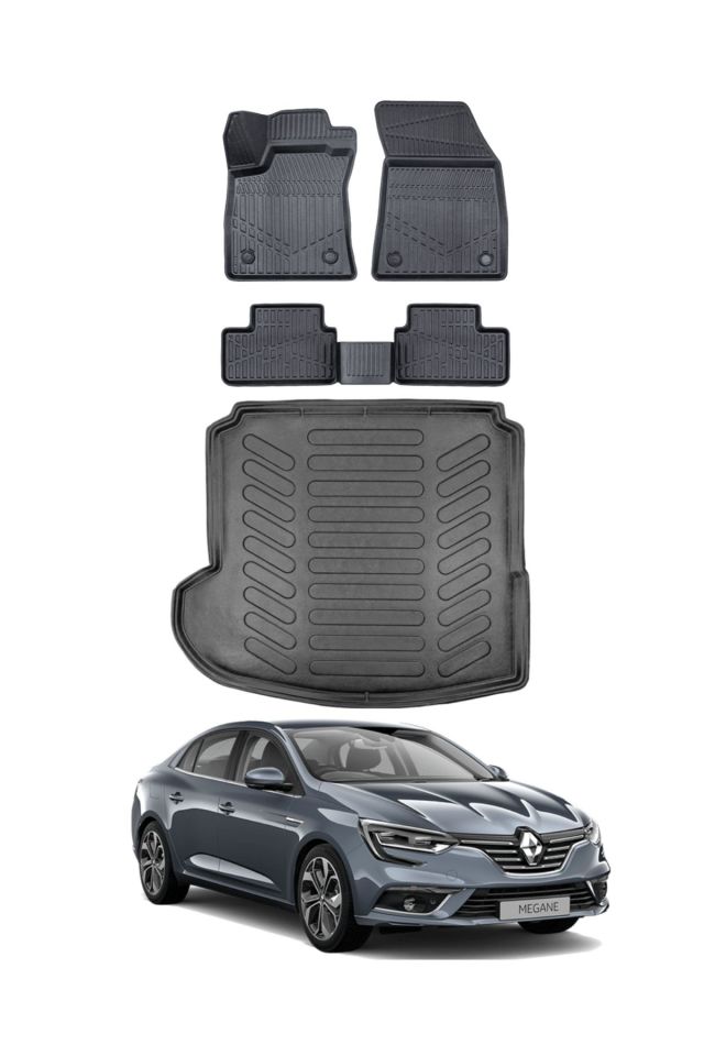 Renault Megane 4 2021 Model Sol Kulak Bagaj Havuzu Araca Özel Siyah Paspas Takımı