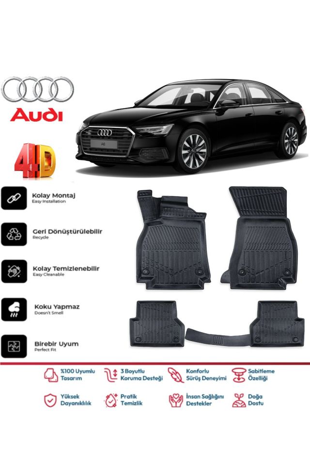 Audi A6 2025 Model 4D Havuzlu Paspas