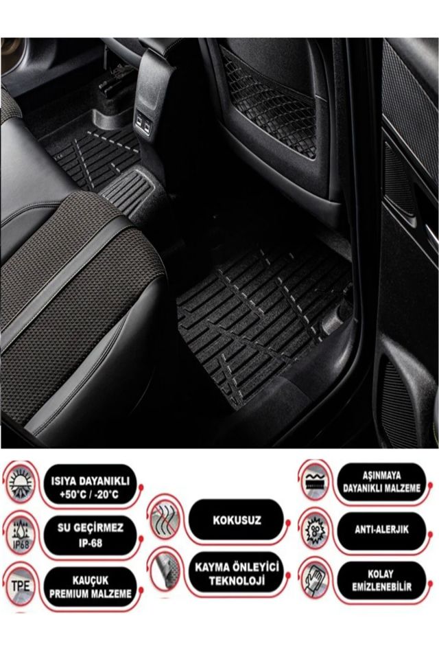 Fiat Fiorino 2007-2019 3D Bagaj Havuzu+4D Havuzlu Paspas Seti