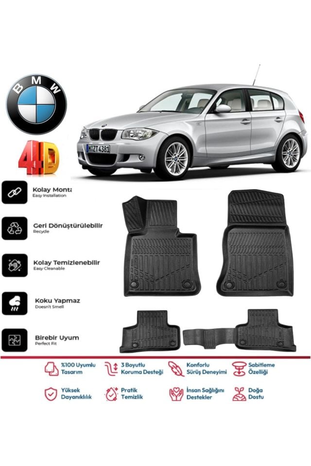 Bmw 1 Serisi E87 2008 Model 4D Havuzlu Paspas