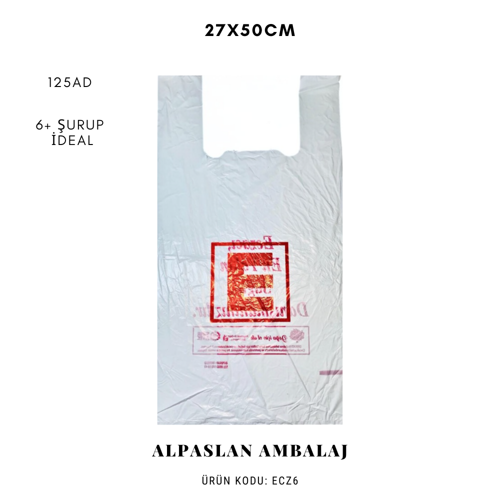 ECZANE POŞETİ 27 X 50CM 125 ADET 1KG