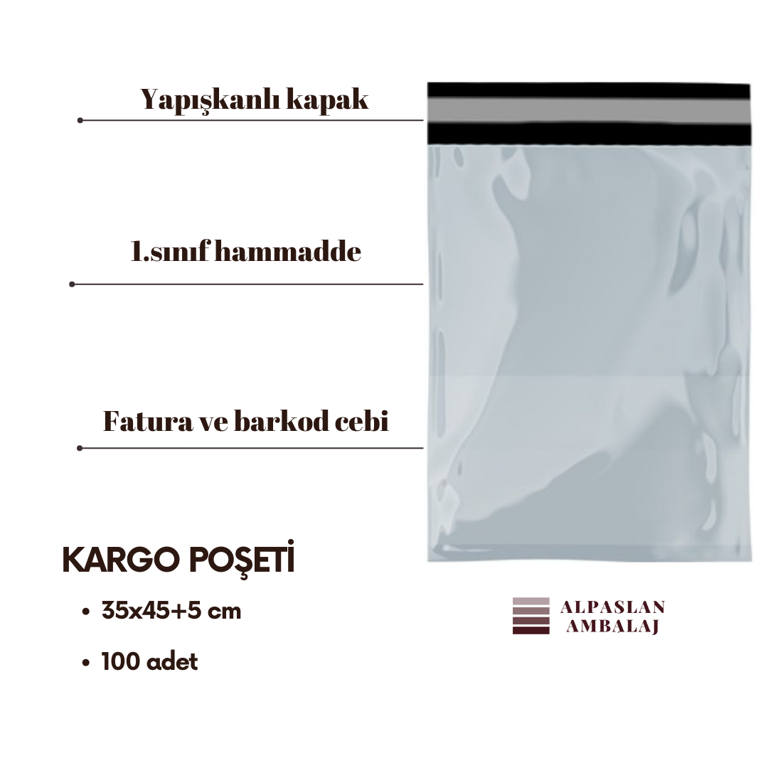 KARGO POŞETİ 35X45+5  (CEPLİ)