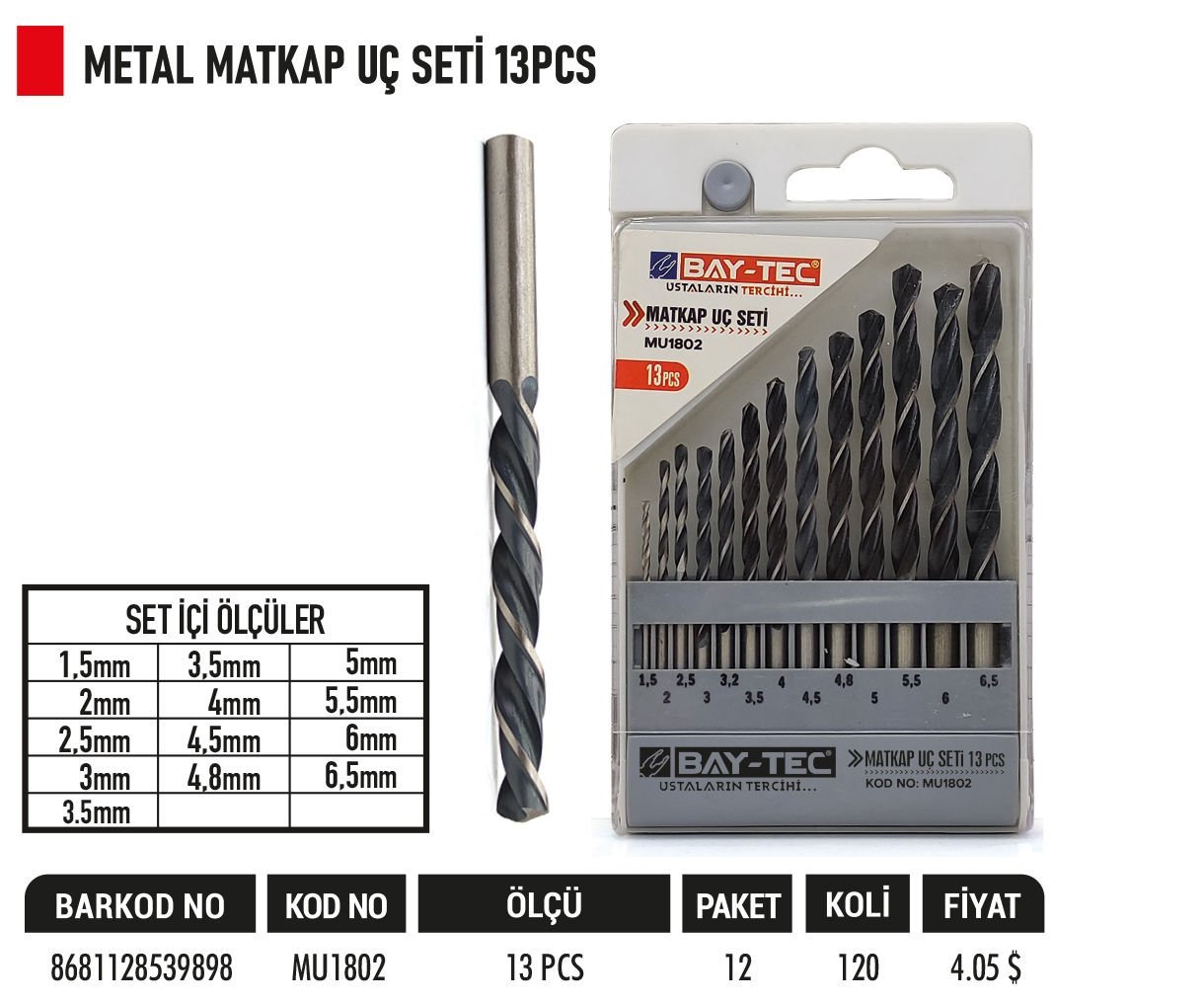 METAL MATKAP UÇ SETİ 13 PARÇA