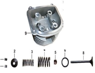 SİLİNDİR KAFASI KOMPLE (125 CC SCT)