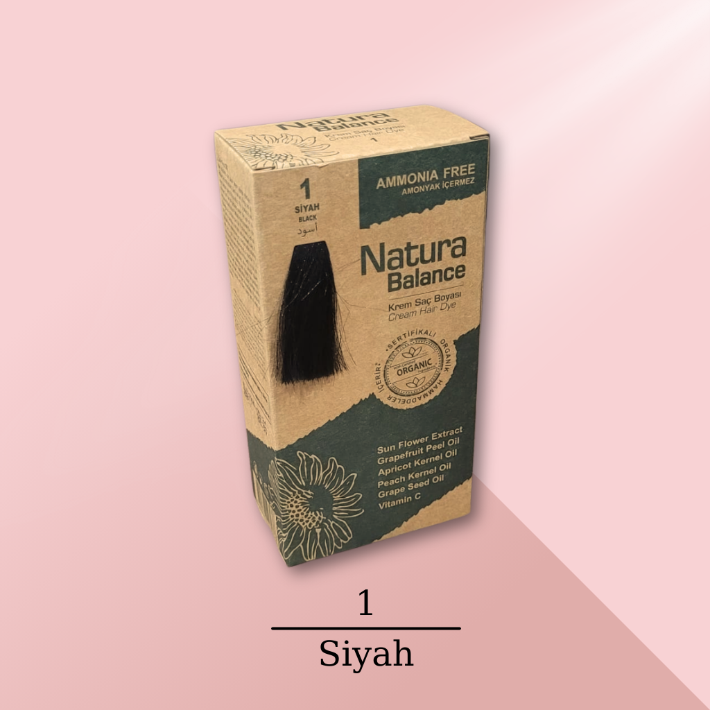 Natura Balance Kit Saç Boyası 60ml 1 Siyah