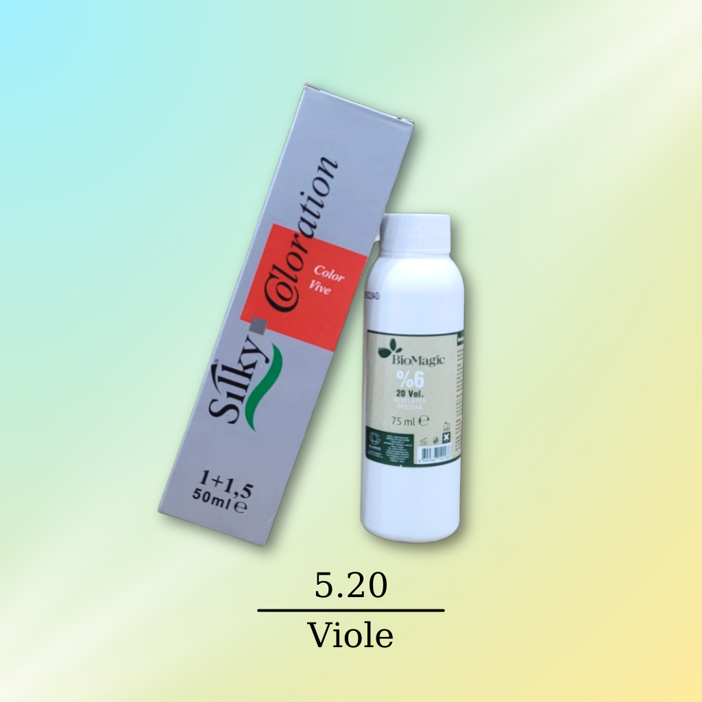 Silky Coloration Saç Boyası 50ml 5.20 Viole & 20 Vol. Oksidan 75ml