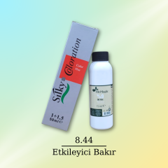 Silky Coloration Saç Boyası 50ml 8.44 Etkileyici Bakır & 30 Vol. Oksidan 75ml