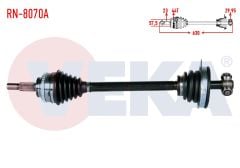 KOMPLE AKS SOL ON RENAULT KANGOO (KC0/1) 1.5 DCI KALIN FREZE ABSLI 44 DIS UZUNLUK 630 mm 1998-2008 RN-8070A