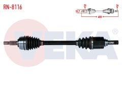 KOMPLE AKS SOL ON RENAULT FLUENCE (L30) 1.5 DCI 6 VITES UZUNLUK 680mm 2009- RN-8116