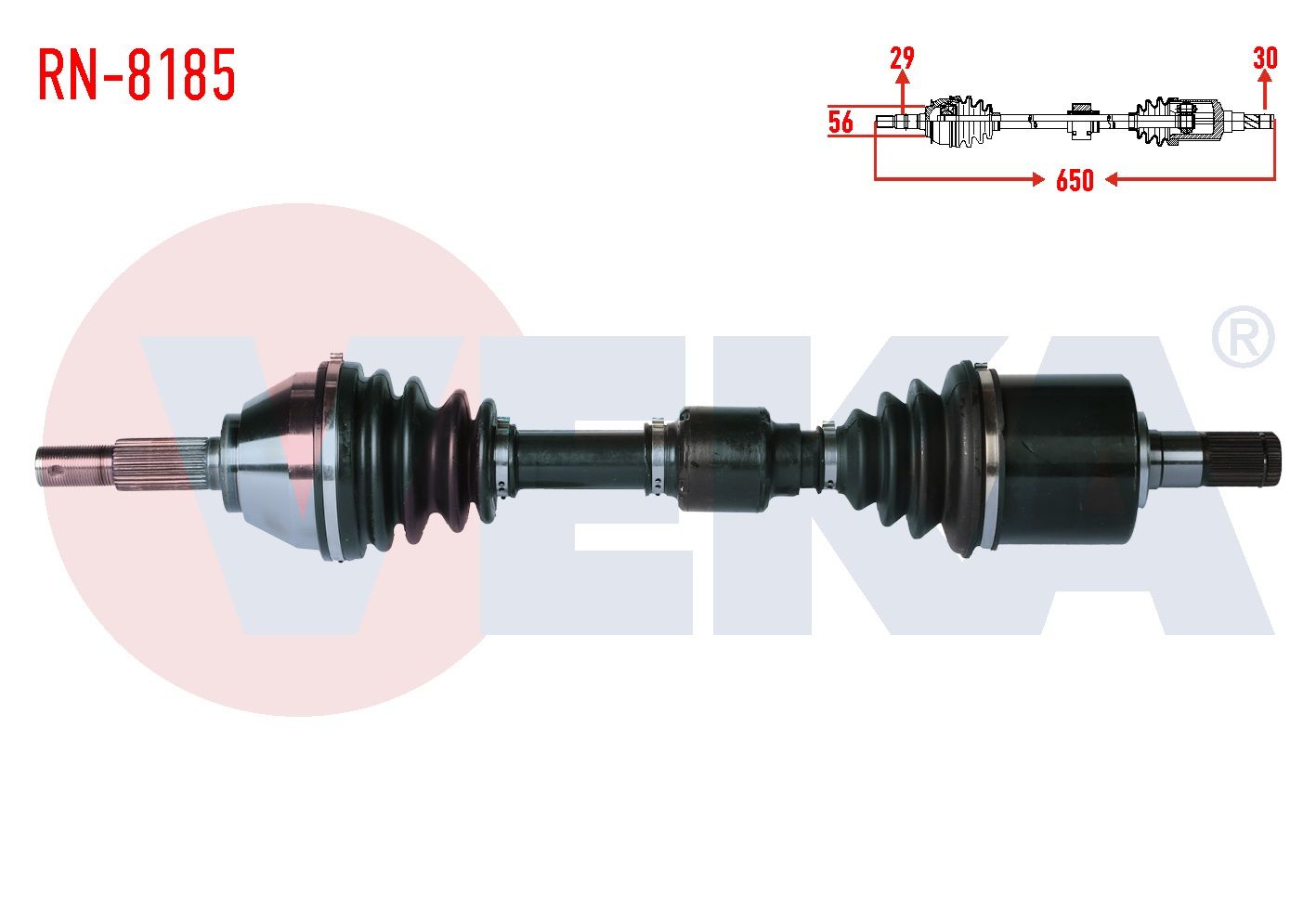 KOMPLE AKS SOL ON RENAULT KOLEOS (HY_) 2.0 DCI A-T UZUNLUK 650mm 2008-2014 RN-8185