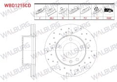 FREN DISKI ON HAVALI KAPLAMALI PERFORMANS DELIKLI 5 BJN 305,3X28X90X77,9 RENAULT MASTER II 1.9 DCI - 1.9 DTI - 2.5 DCI 16 JANT 1998-2010 / OPEL MOVANO A 2.5 D 16 JANT 2001-2010 - WBD1215CD