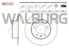 FREN DISKI ARKA DUZ 5 BJN 304,7X12X90X66,8 RENAULT MASTER II (FD) 1.9 DCI - 2.5 DCI 1998-2010/ MASTER III (FV) 2.5 DCI 2010-/ OPEL MOVANO A 1.9 DTI - 2.5 DTI 2001-2010 - WBD1223