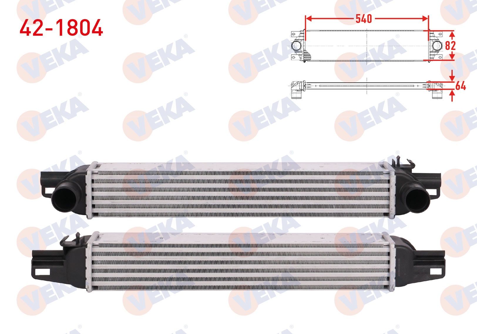 TURBO RADYATORU (INTERCOOLER) FIAT FIORINO (225) 1.3 MJT EURO 4 2007-  - 42-1804