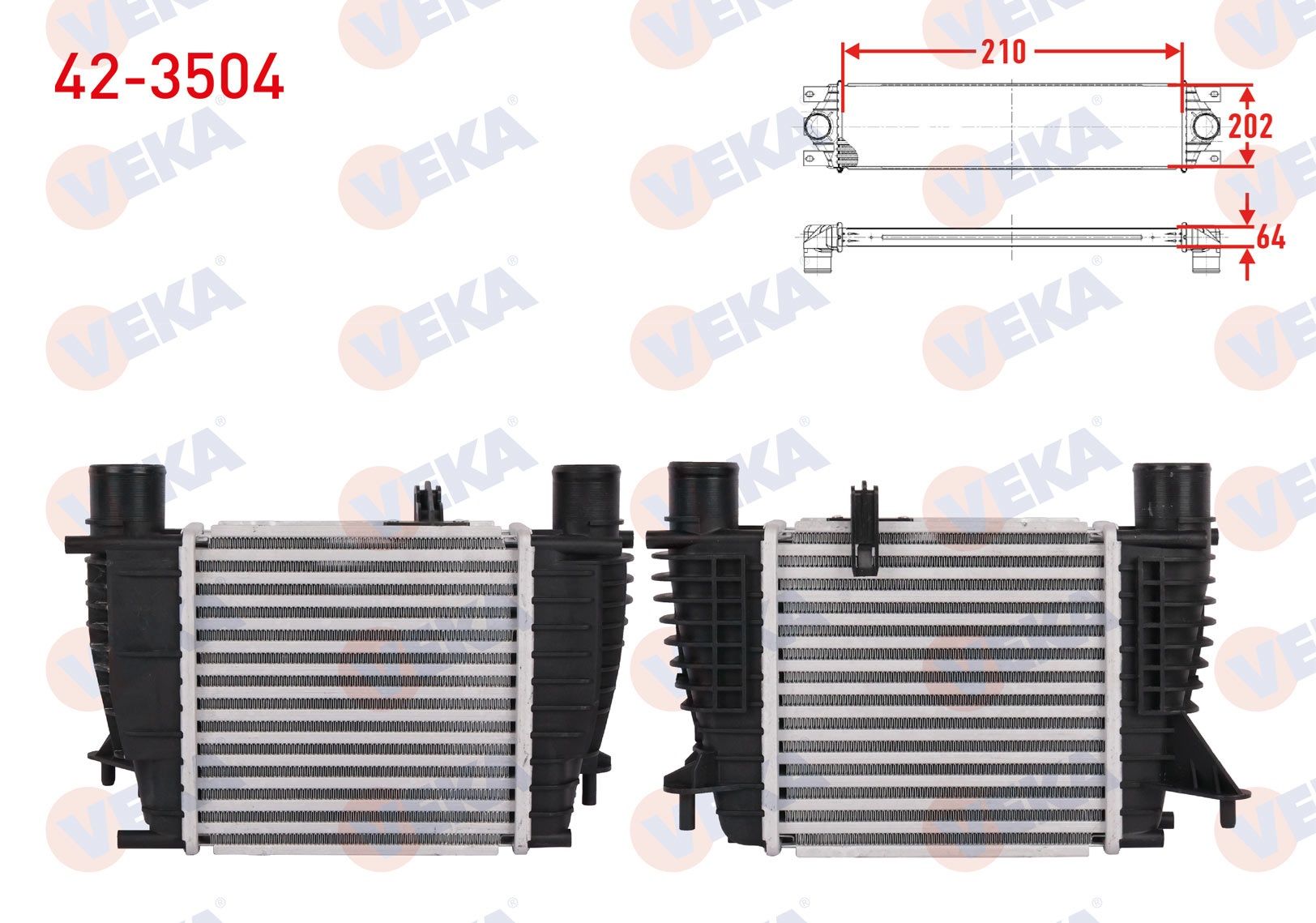 TURBO RADYATORU (INTERCOOLER) RENAULT CLIO III (BR0/1,CR0/1) 1.5 DCI 2005-2012  - 42-3504