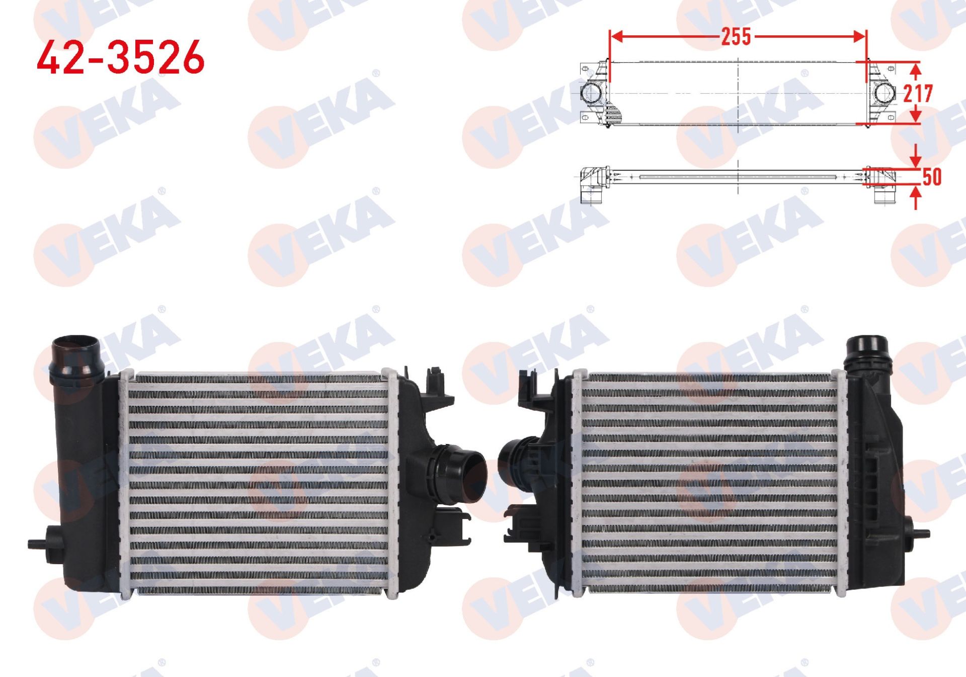 TURBO RADYATORU INTERCOOLER RENAULT CLIO V, 5.5, CAPTUR 1.0 TCe 2019-2024 -  42-3526