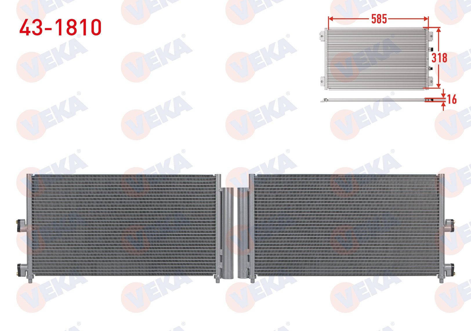 KLIMA RADYATORU FIAT DOBLO (119,223) 1.3 MJT 2001-2010  - 43-1810