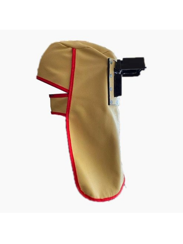 Sağdıç Deri Kapaklı Kaynakçı Baş Maskesi Yeleli Arkası Açık