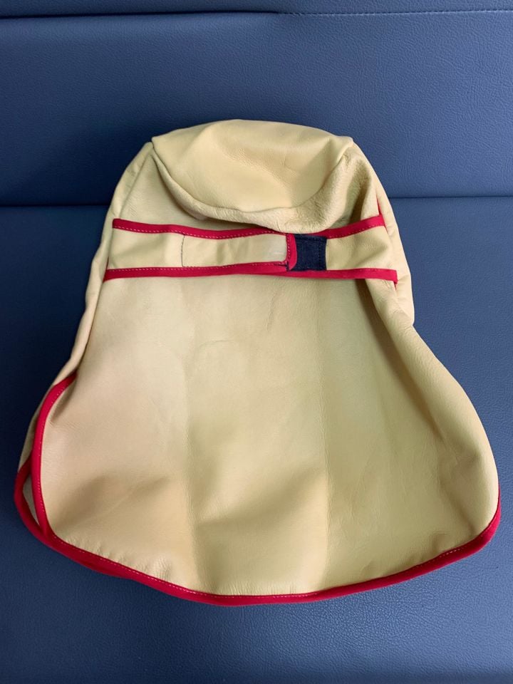 Sağdıç Deri Kapaklı Kaynakçı Baş Maskesi Yeleli Arkası Kapalı