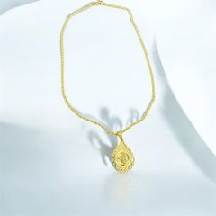 Çelik Tuğra Motifli Gold Burgu Kolye