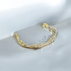 Çelik Gold Renk  3 Lü Dorika Bileklik