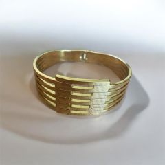 Kaburga Kelepçe Gold Çelik Bilezik
