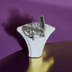 Çelik Silver 2 model Parlak Taşlı Tektaş Seti