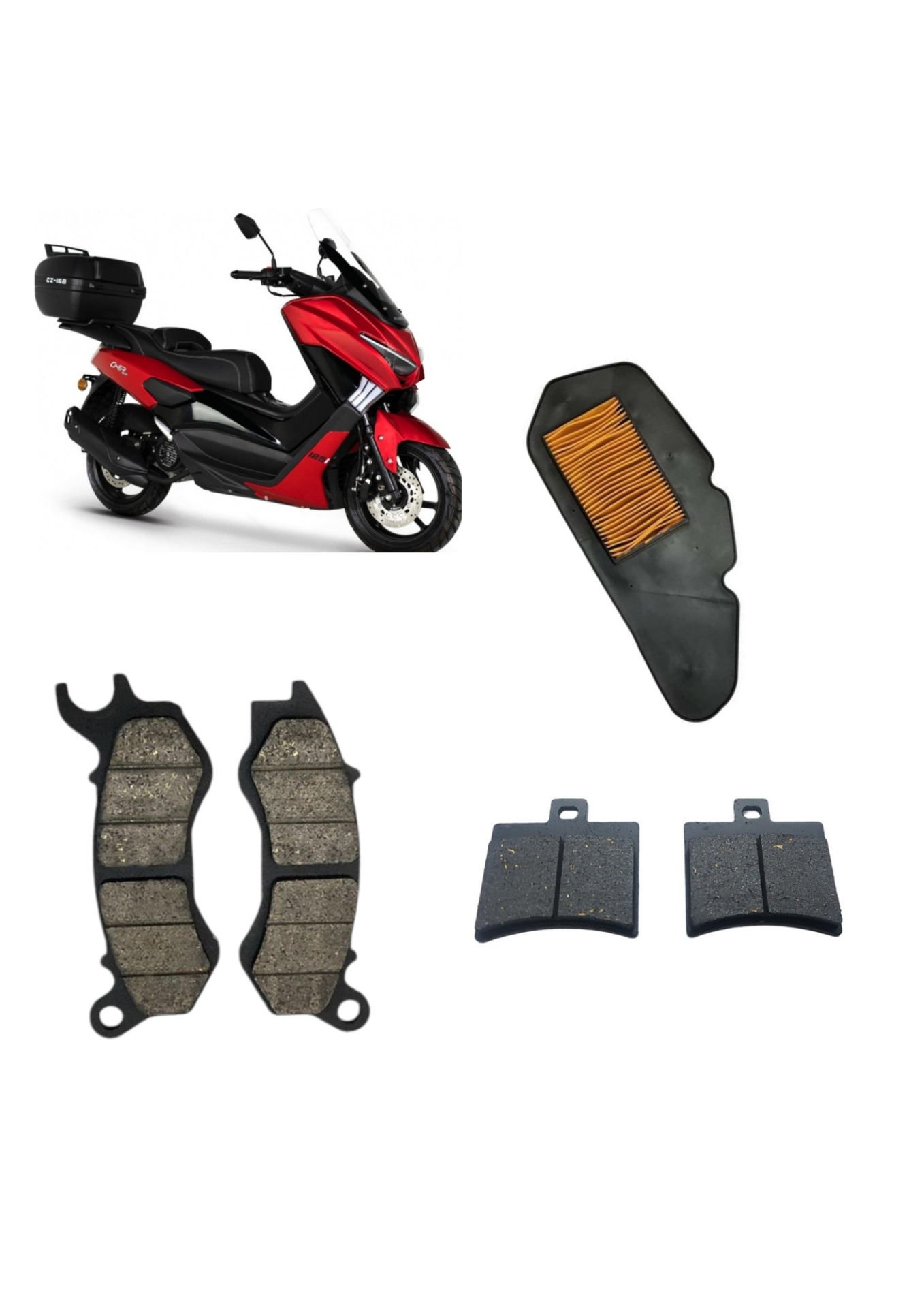 Kuba Chia 125 Bakım Seti Ön-Arka Balata Ve Hava filtresi