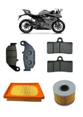 CF Moto SR 250 Bakım Seti Ön-Arka Balata Yağ Filtresi Hava Ve Filtresi (2022-....)