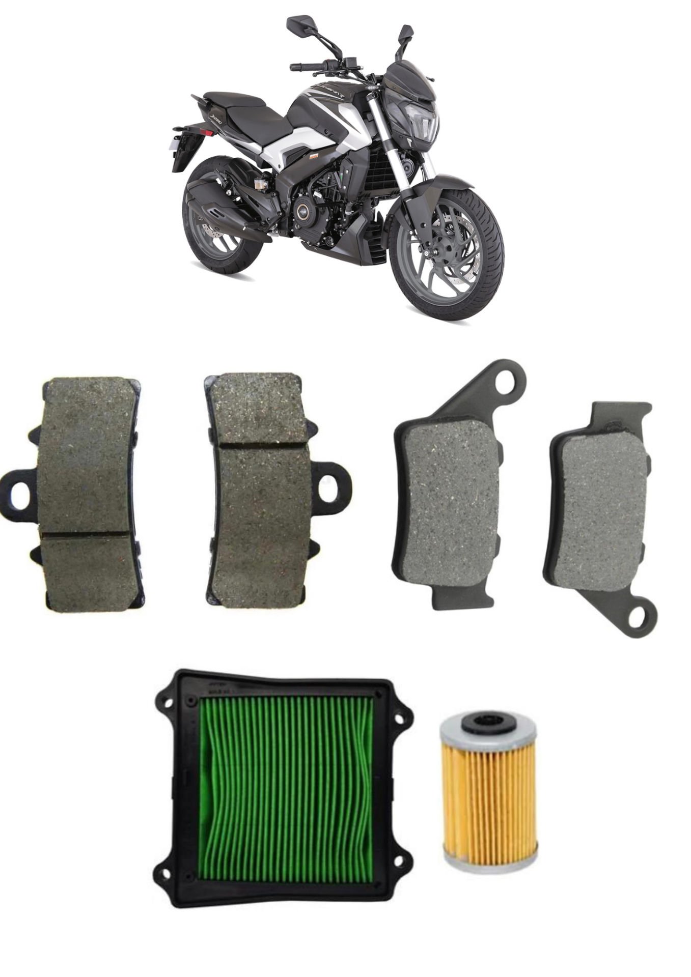 Bajaj Dominar 250 Bakım Seti Ön-Arka Balata Yağ Filtresi Ve  Hava Filtresi