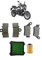 Bajaj Dominar 250 Bakım Seti Ön-Arka Balata Yağ Filtresi Ve  Hava Filtresi