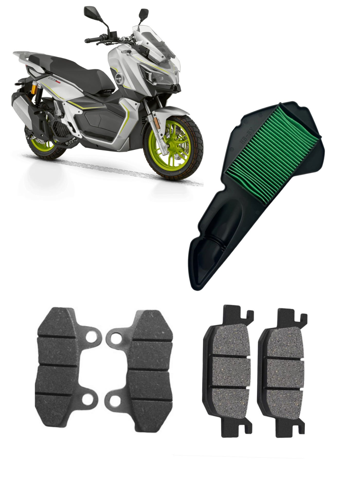 RKS Reale 125 Bakım Seti Ön-Arka Balata Ve Hava filtresi