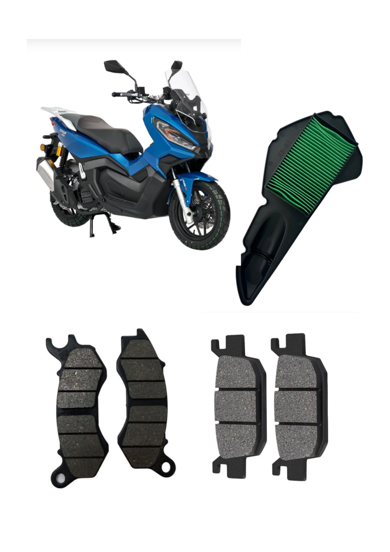 Kanuni Seha 150 Bakım Seti Ön-Arka Balata Ve Hava filtresi