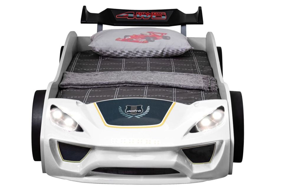 Vento Rüzgarlıklı Arabalı Yatak - Beyaz