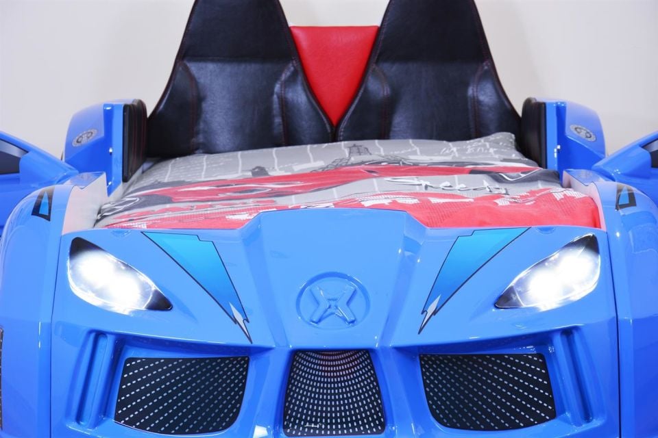 Audi V7 Arabalı Yatak Koltuklu Full Ledli - Mavi