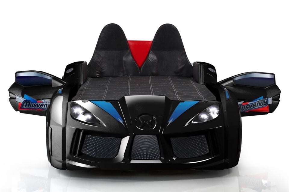 Audi V7 Arabalı Yatak Koltuklu Full Ledli - Siyah