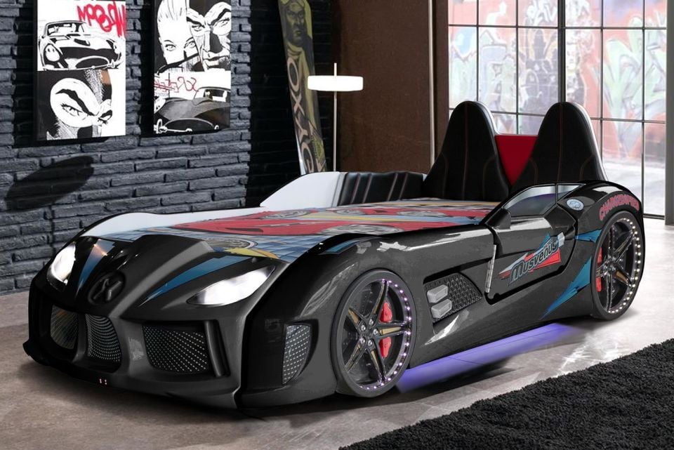 Audi V7 Arabalı Yatak Koltuklu Full Ledli - Siyah