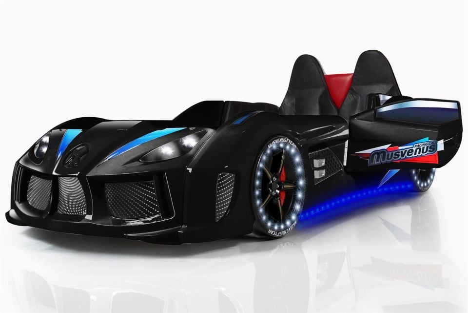 Audi V7 Arabalı Yatak Koltuklu Full Ledli - Siyah