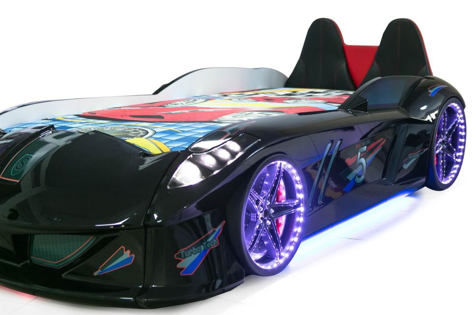 Jaguar Arabalı Yatak Koltuklu Full Ledli Kumandalı - Siyah