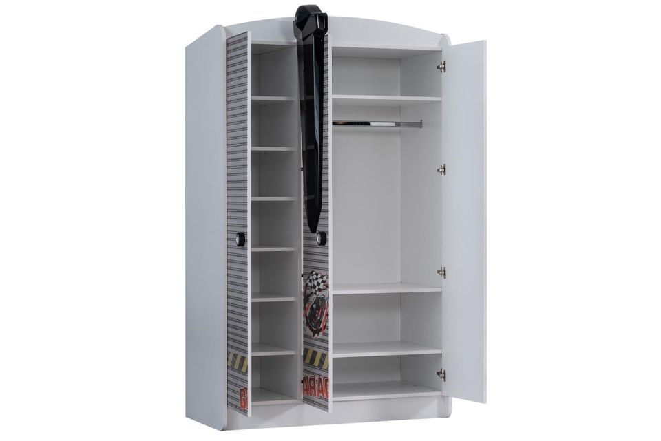 Sports Audi Arabalı Yataklı Çocuk Odası Takımı - Beyaz