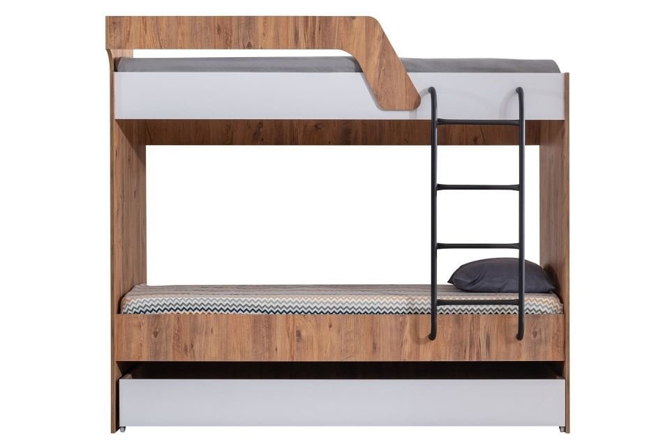 Triple Metal Ayak Basamaklı Yavrulu Ranza