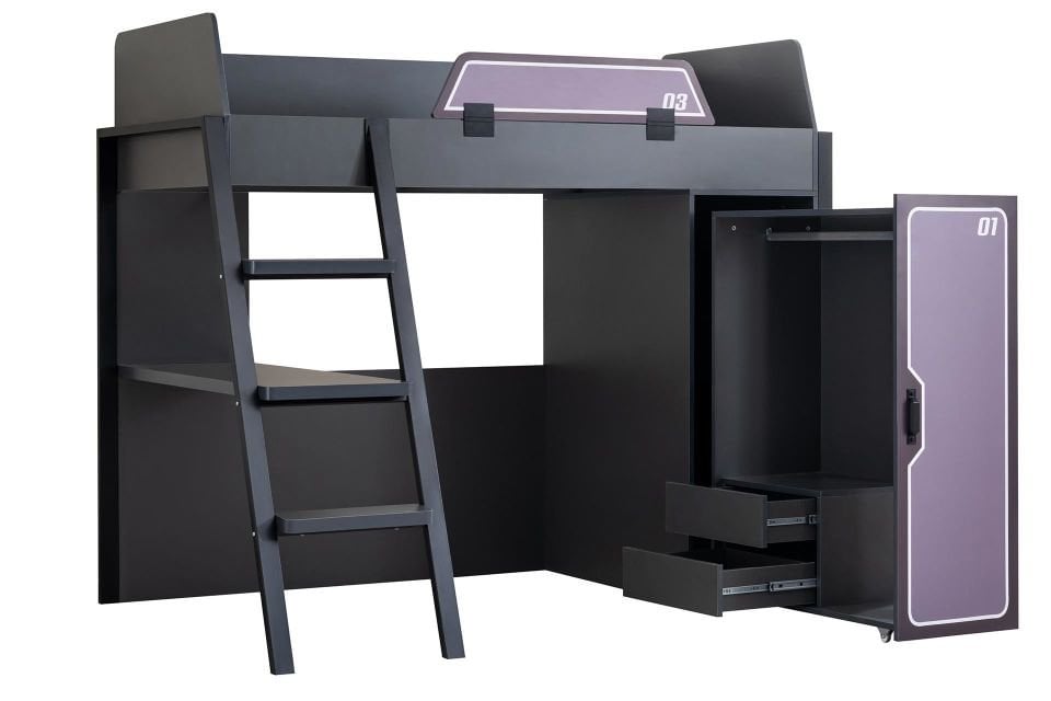 Gamer Ranza Ledli Karyola Masa Dolap Takımı