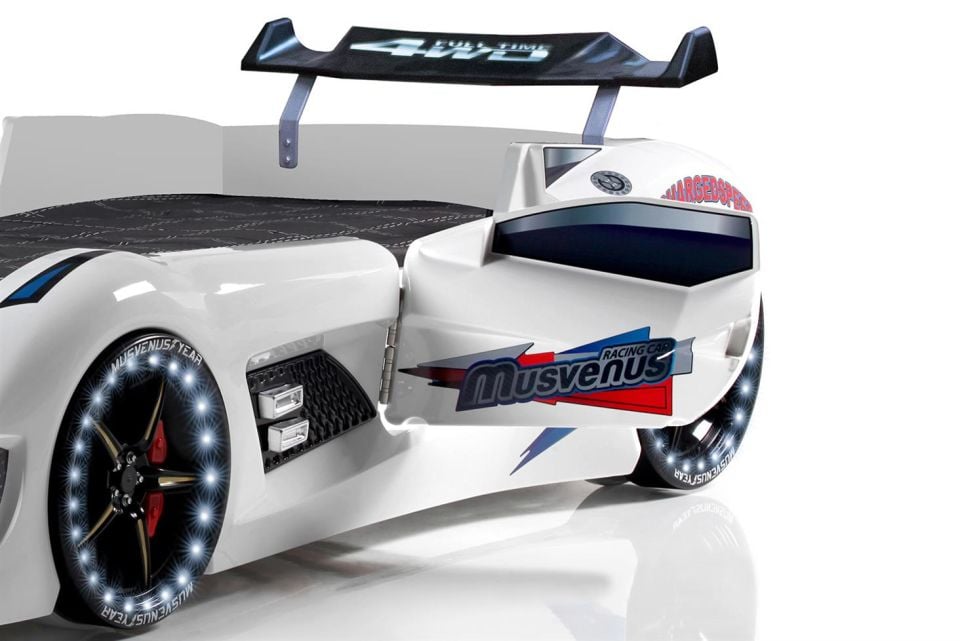 Audi V7 Arabalı Yatak Rüzgarlıklı Full Ledli