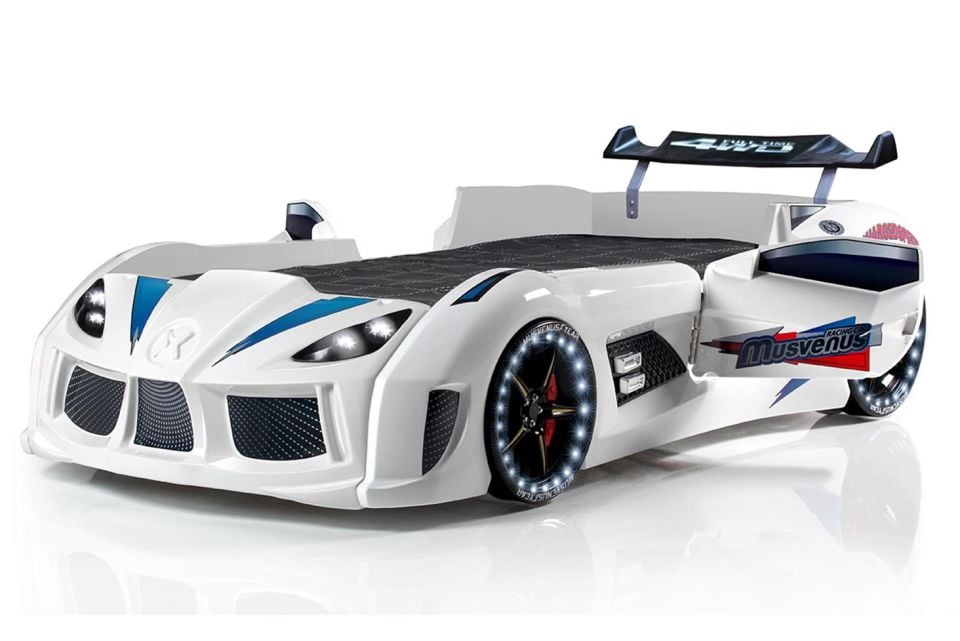 Audi V7 Arabalı Yatak Rüzgarlıklı Full Ledli